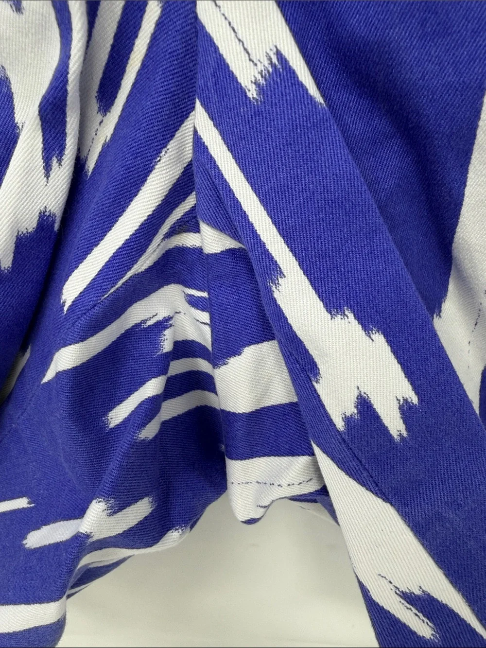J. Crew Purple and White Abstract Print Flat Front Shorts Size 4